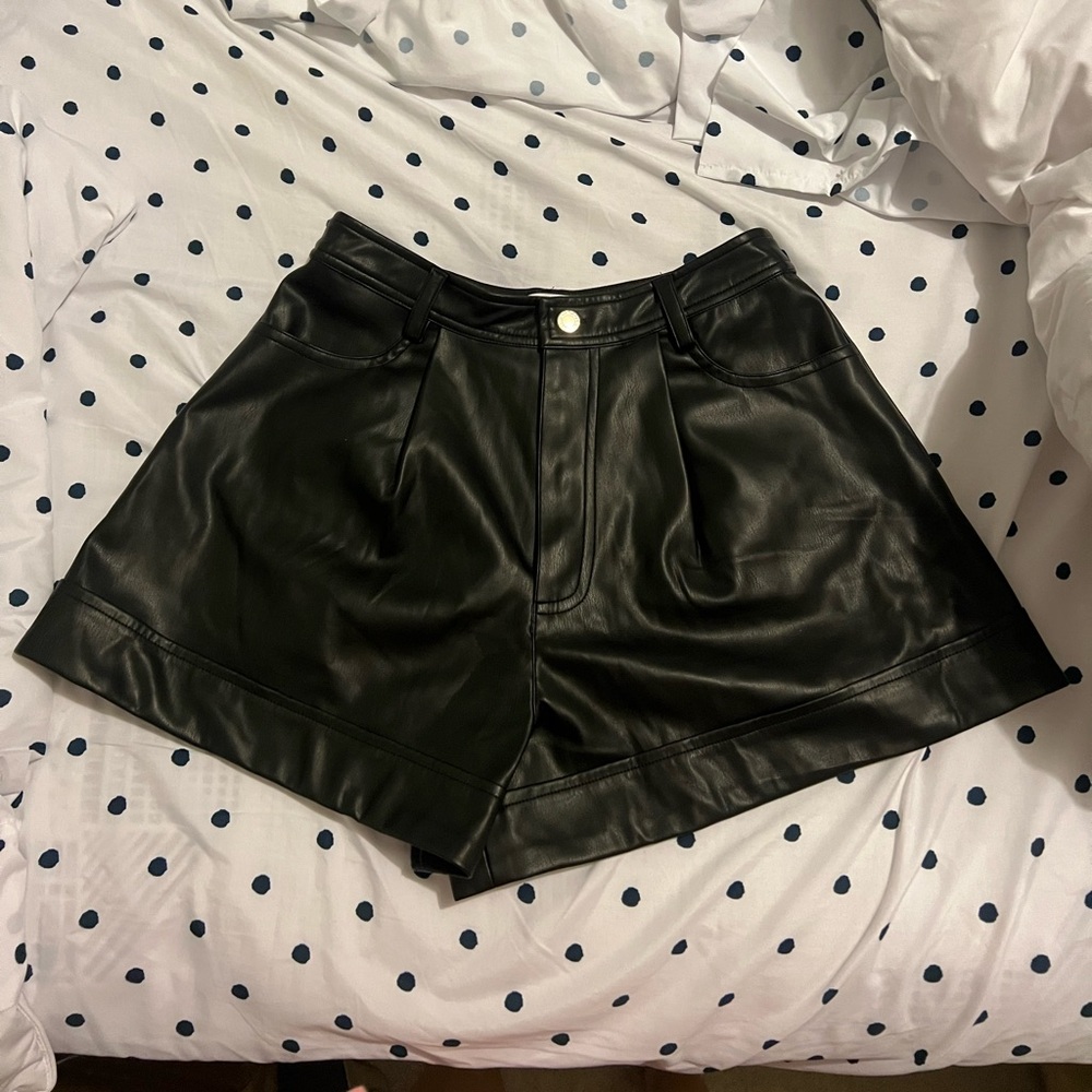 Faux Leather Shorts